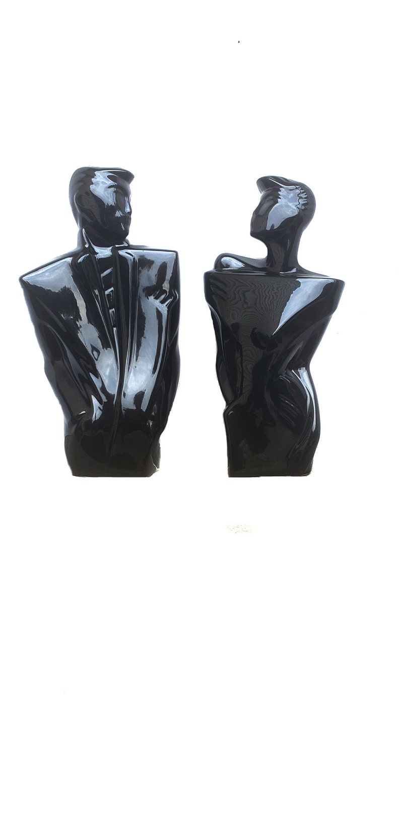 80s Art Deco Man Woman Statues / Lindsey B BALKWEILL Style | Etsy