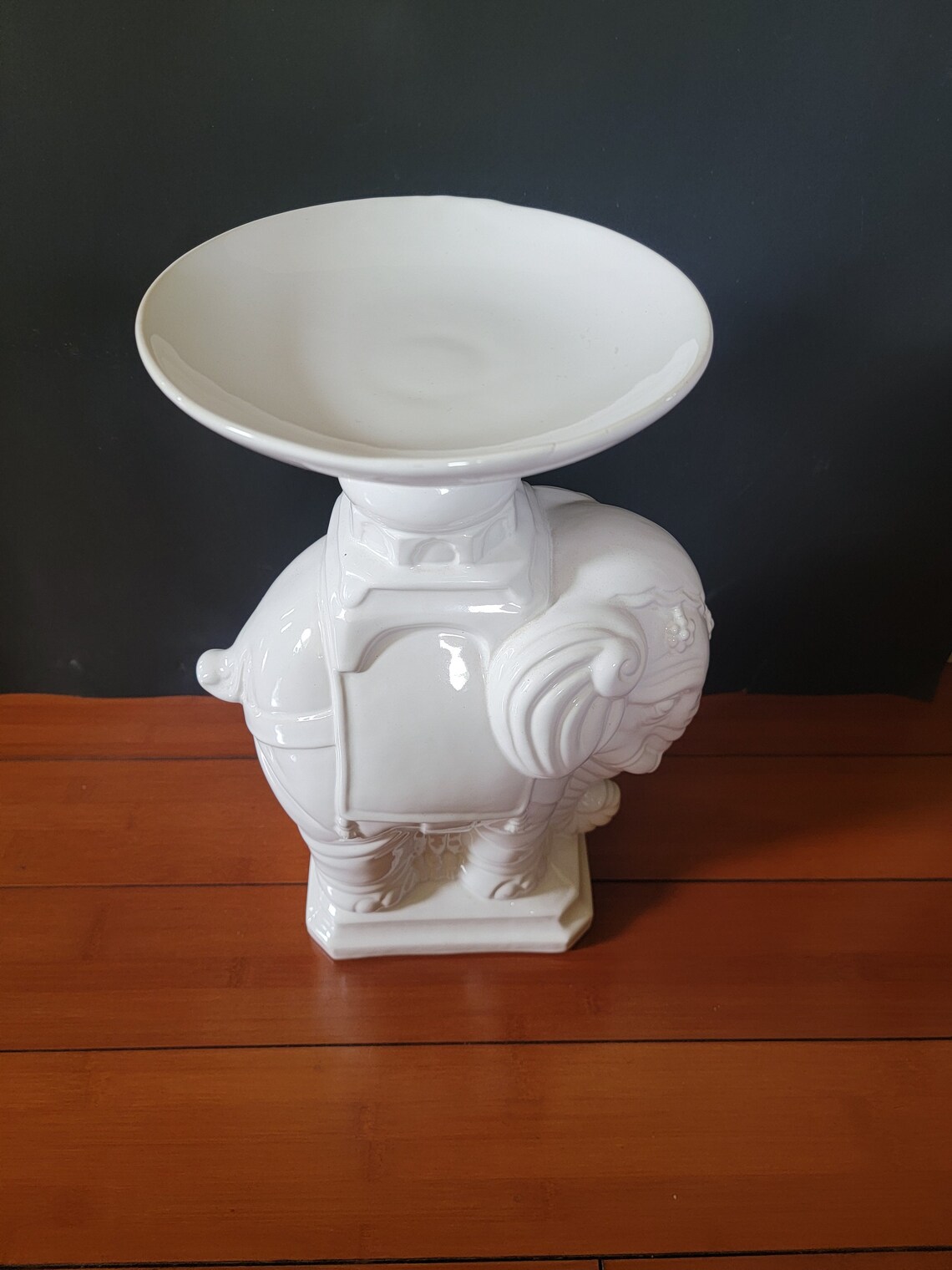 14 White Ceramic Elephant Plant Stand/ Plant Holder/ Etsy