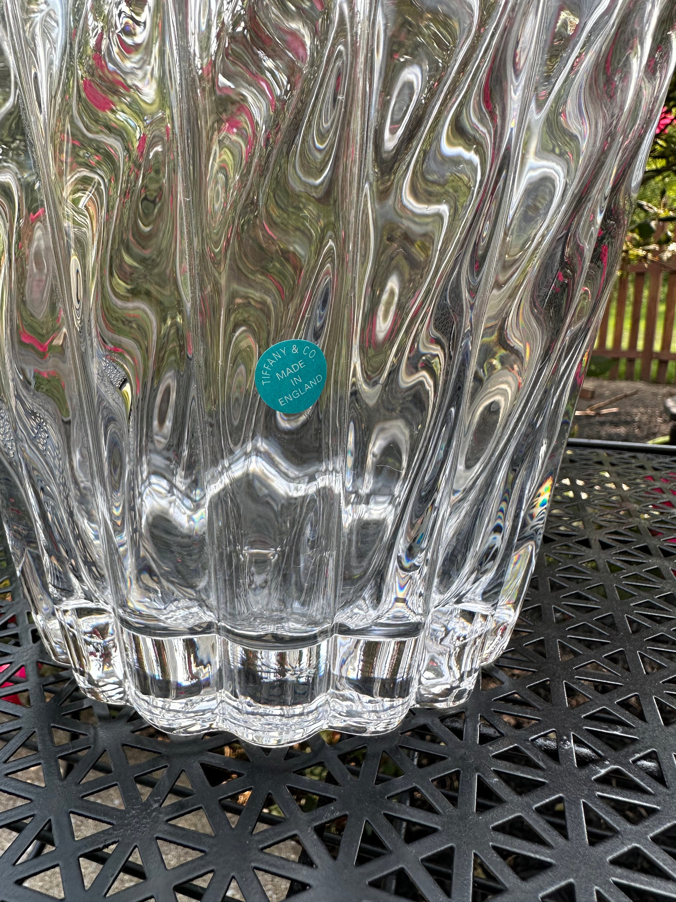 Tiffany & CO Crystal Vase Large 13