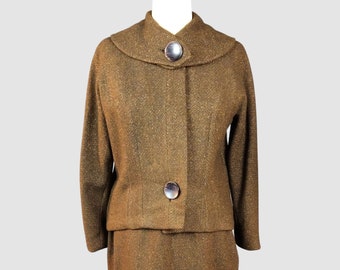 1960s Tweed Bateau Collar suit