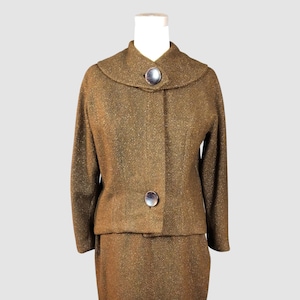 1960s Tweed Bateau Collar suit
