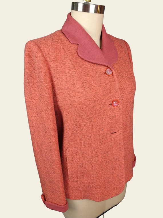 1940s BETTY ROSE wool jacket large size