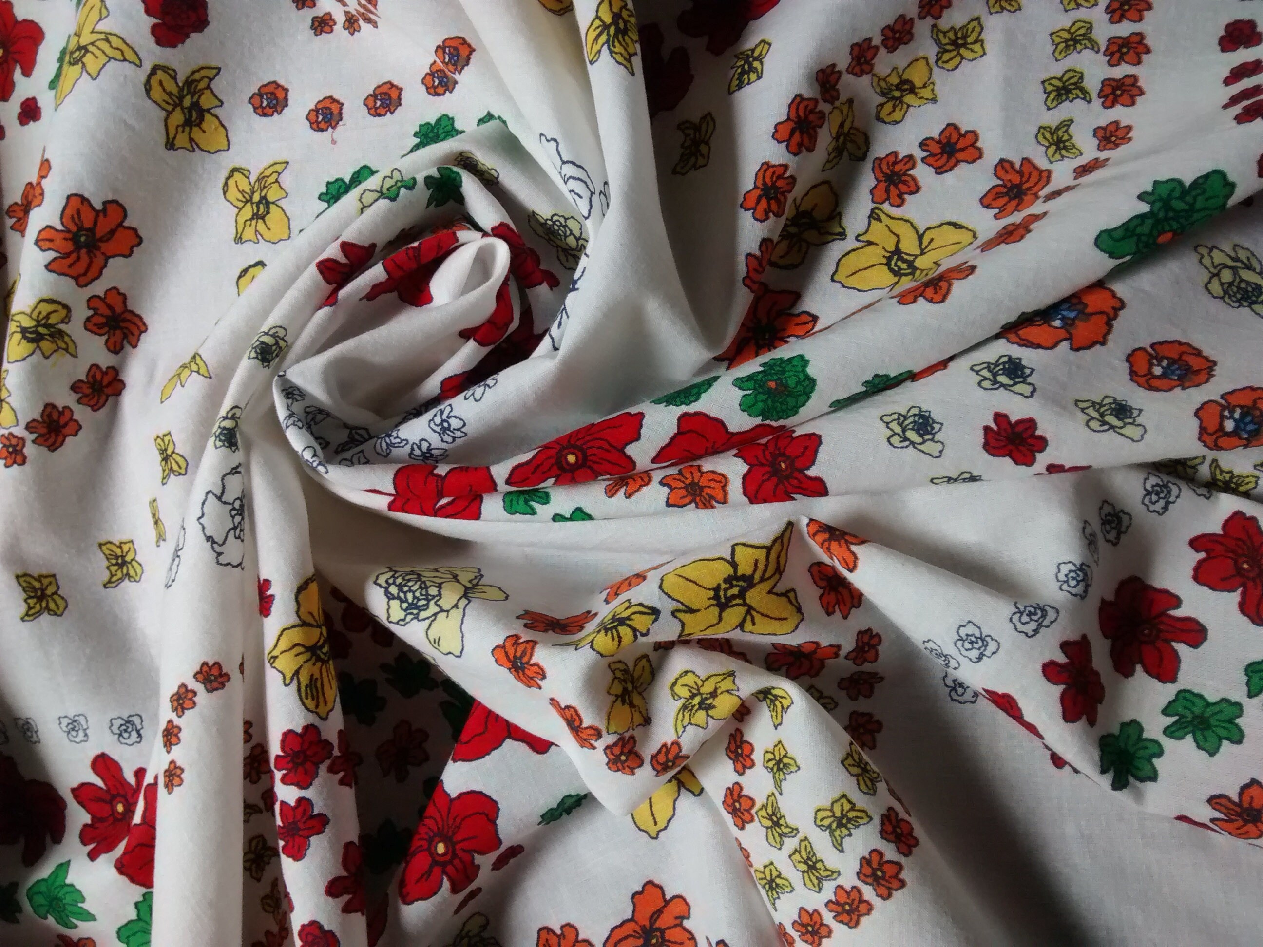 Oversized paisley print cotton batiste fabric Etsy