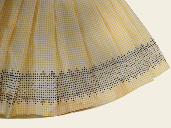 Gingham pleated skirt - image 6