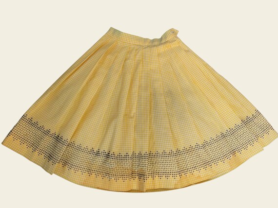 Gingham pleated skirt - image 5