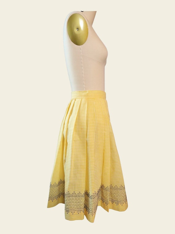 Gingham pleated skirt - image 1