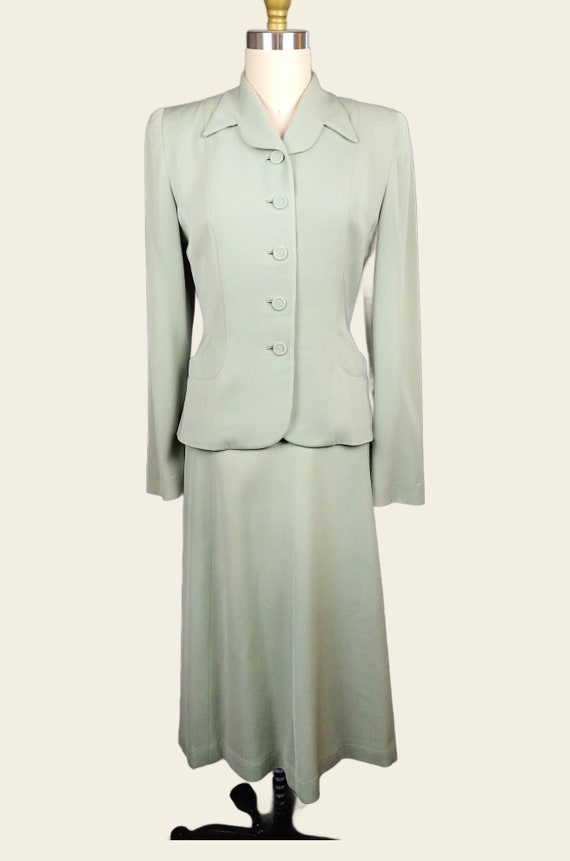 COLLEGIENNE Early 1940s wool suit