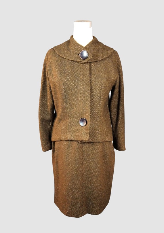 1960s Tweed Bateau Collar suit