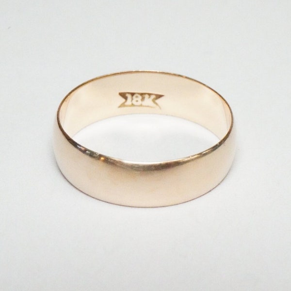 Antique 14k Rose Gold Victorian Wedding Band - Size 6