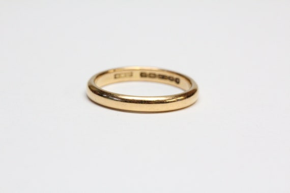 Vintage 22k Gold Band - English Hallmarks - High K