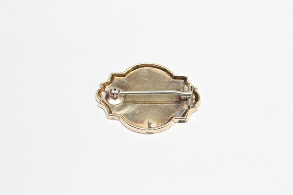 Victorian Gold-Filled Brooch - Hand-Engraved - An… - image 4