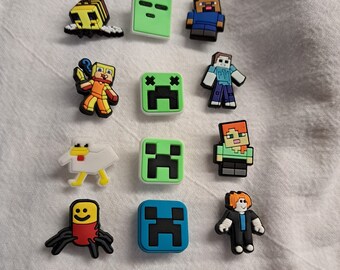 VIDEO GAMING GAMERS Shoe Charms | Croc Pegs Clips | Fashion | Trending Minecraft | Technology | System | Controls | Online | Kids Fun Play