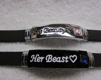 Set of His & Hers Matching Wrist Bracelets / Bands