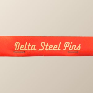 Vintage Delta Steel Pins - Dressmaker Pins - Steel and Zinc Electroplated
