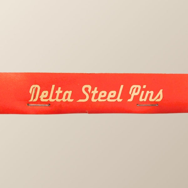 Vintage Delta Steel Pins - Dressmaker Pins - Steel and Zinc Electroplated