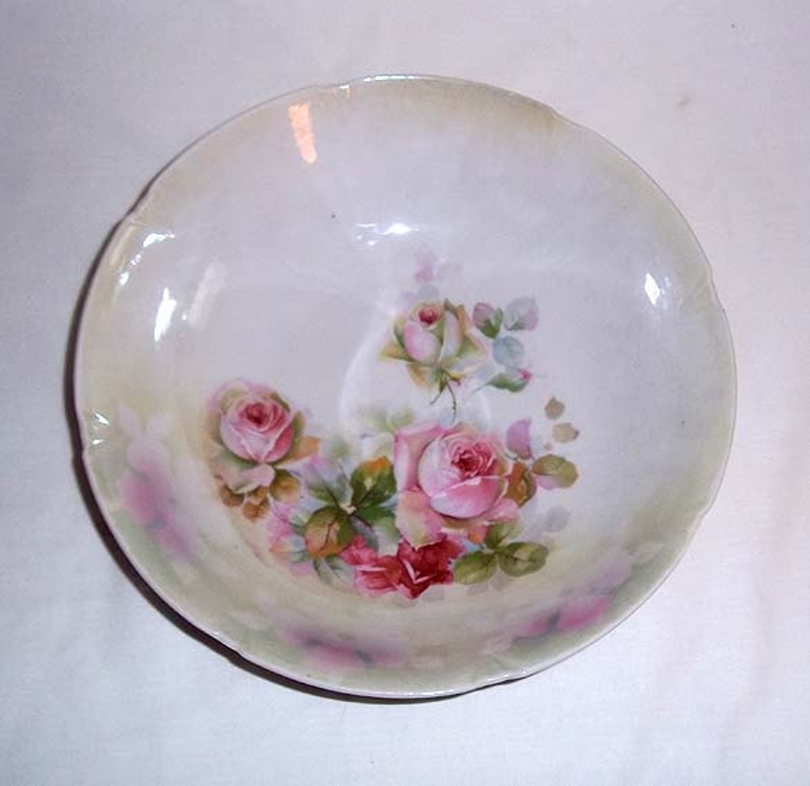 Vintage Leuchtenburg Made in Germany Porcelain Bowl with Pink Etsy