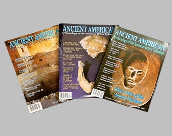 3 Vintage Back Issues ANCIENT AMERICAN Magazine from 2004 - Archaeology of the Americas before Columbus
