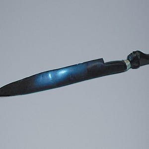 Vintage 11” Carved African Head Ebony Wood Letter Opener from late 1950&#39;s early 1960&#39;s - Tribal Art