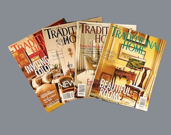 Four (4)  Vintage 2002 Back Issues of TRADITIONAL HOME by Better Homes & Gardens Magazine