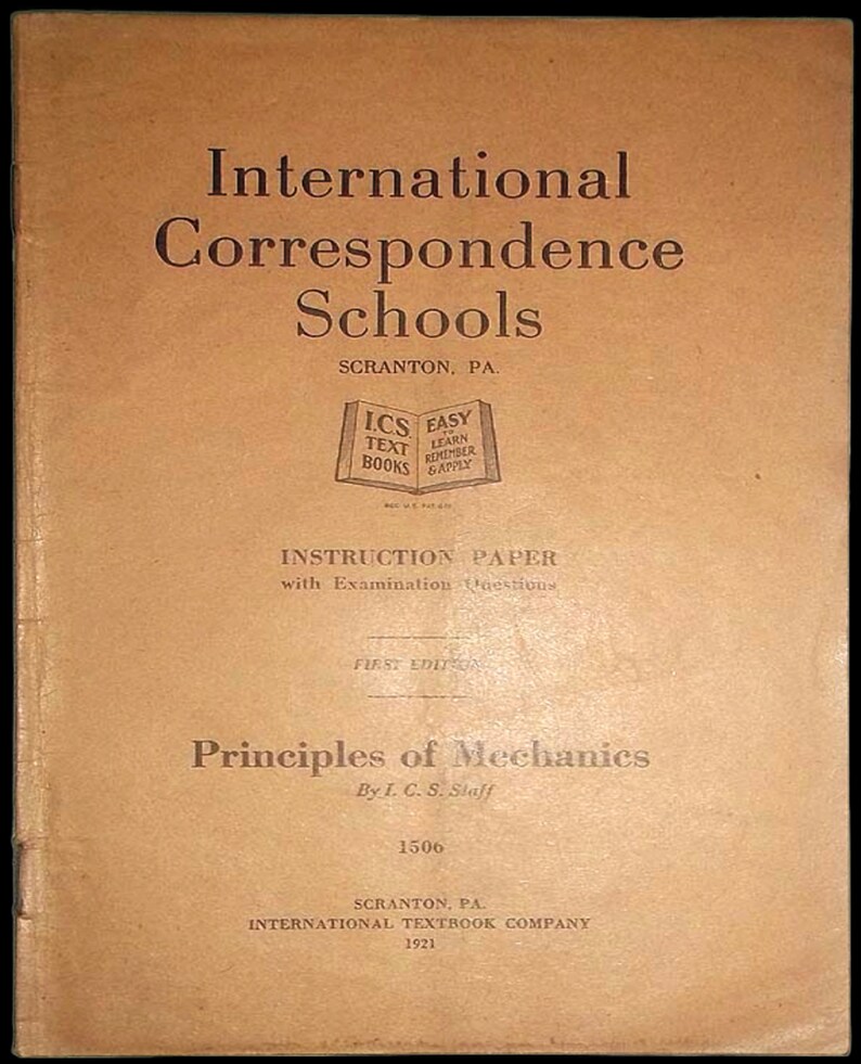 One International Correspondence Schools ICS Instruction Book Etsy