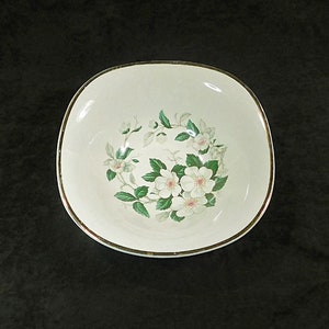 Vintage J. & G. Meakin England Horizon Sol Vegetable Bowl White Blossoms Pattern - Mid Century Retro