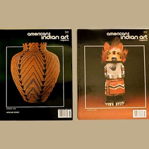 2 Vintage 1998 AMERICAN INDIAN ART Magazines - Apache Issue, Beadwork, Katsina Dolls & More