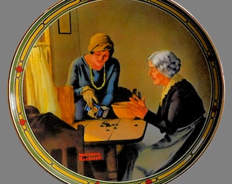 Knowles Norman Rockwell Collectors' Plate A Family's Full Measure / Third in Rockwell's American Dream Series / Limited and Numbered
