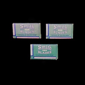 3 Packages Vintage SMITH Single Edge Razor Blade Wrappers - New Old Stock - NOS