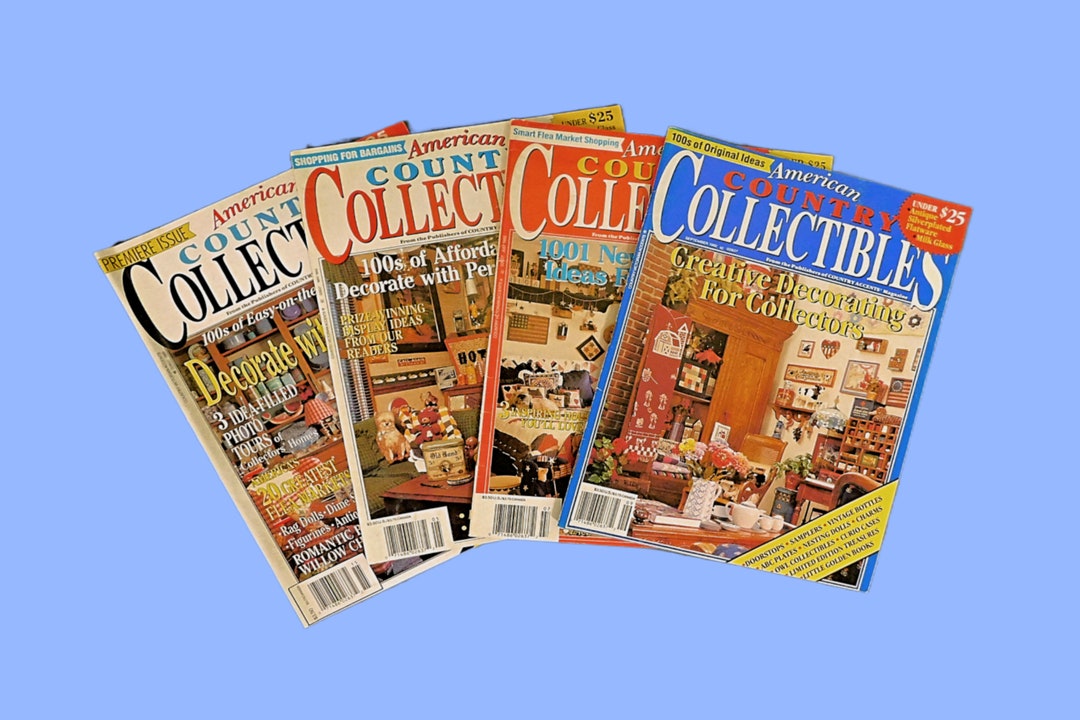 4 Vintage 1991-1992 American Country COLLECTIBLES Magazines - Majolica ...