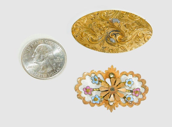 Antique Estate Jewelry - 2 Brooches or Scarf Pins… - image 2