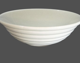 Vintage Made In Italy White Ceramic Ribbed Beehive Bowl - Pasta Serving Bowl - 9.5 Inches Wide