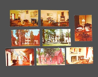 8 Vintage Kodachrome Souvenir Postcards The Hermitage Home of President Andrew Jackson - Postally Unused