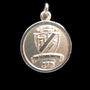 Vintage Beta Sigma Phi Sorority Silver Tone Pendant or Charm - Vita Scientia Amicitia - Hands of Friendship