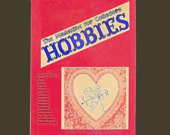 Vintage February 1980 HOBBIES Magazine - The Magazine for Collectors Featuring Antique Valentines