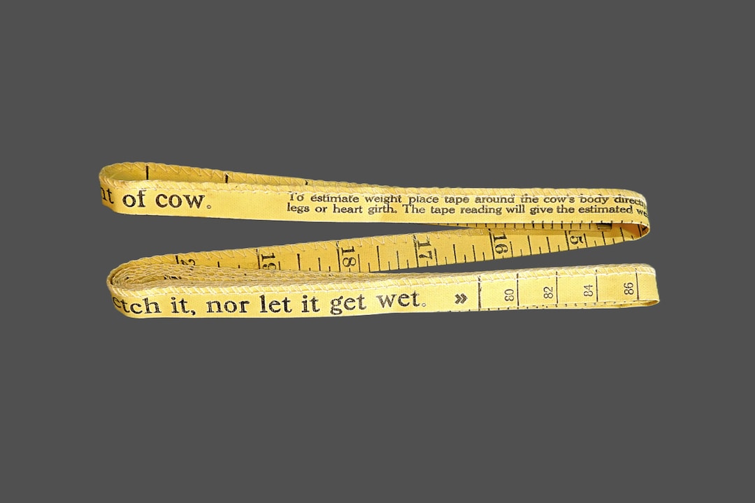 Vintage Cow Cattle Weight Tape Measure for Estimating Live Weight of