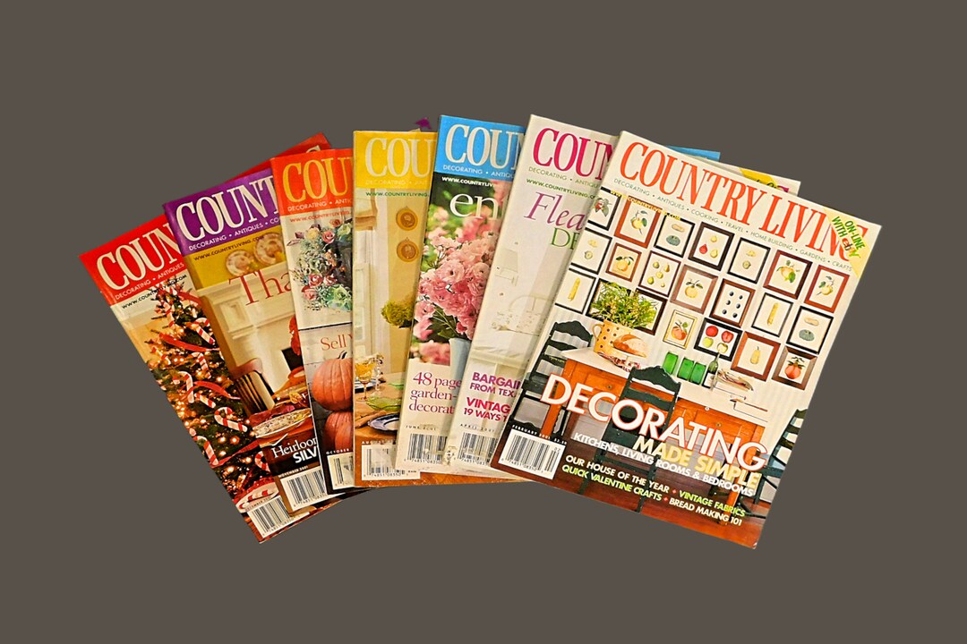 7 Vintage Back Issues COUNTRY LIVING Magazine From 2001 - Vintage ...