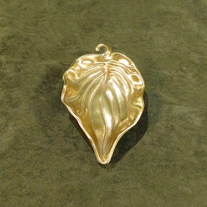 Vintage Solid Brass Leaf Footed Trinket Tray - Ring Tray  - Ash Tray