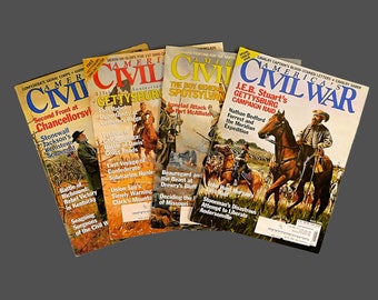 4 Vintage AMERICA'S CIVIL WAR Magazines from 1998 & 1999 - Gettysburg, Spotsylvania, Andersonville, Chickamauga, Chancellorsville more