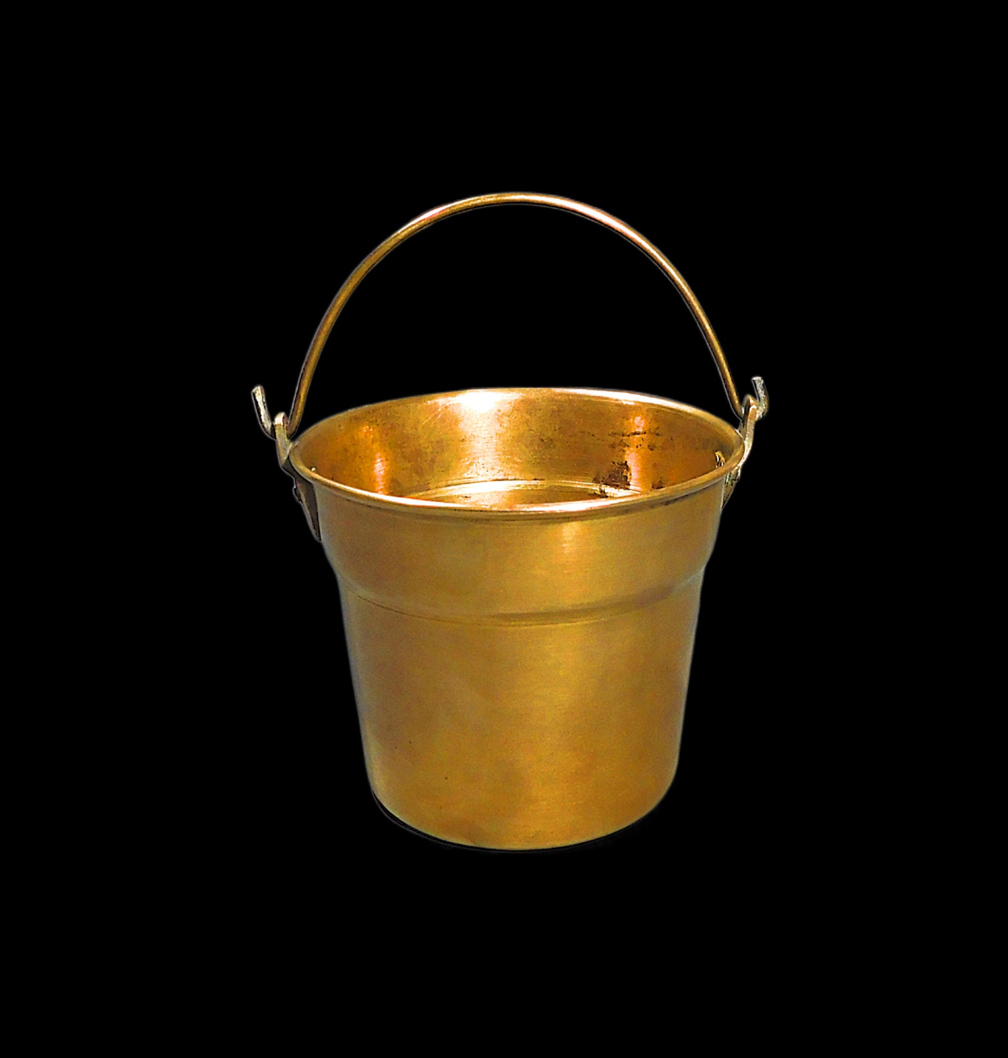 Vintage Small Brass Bucket With Brass Handle Made in India Etsy