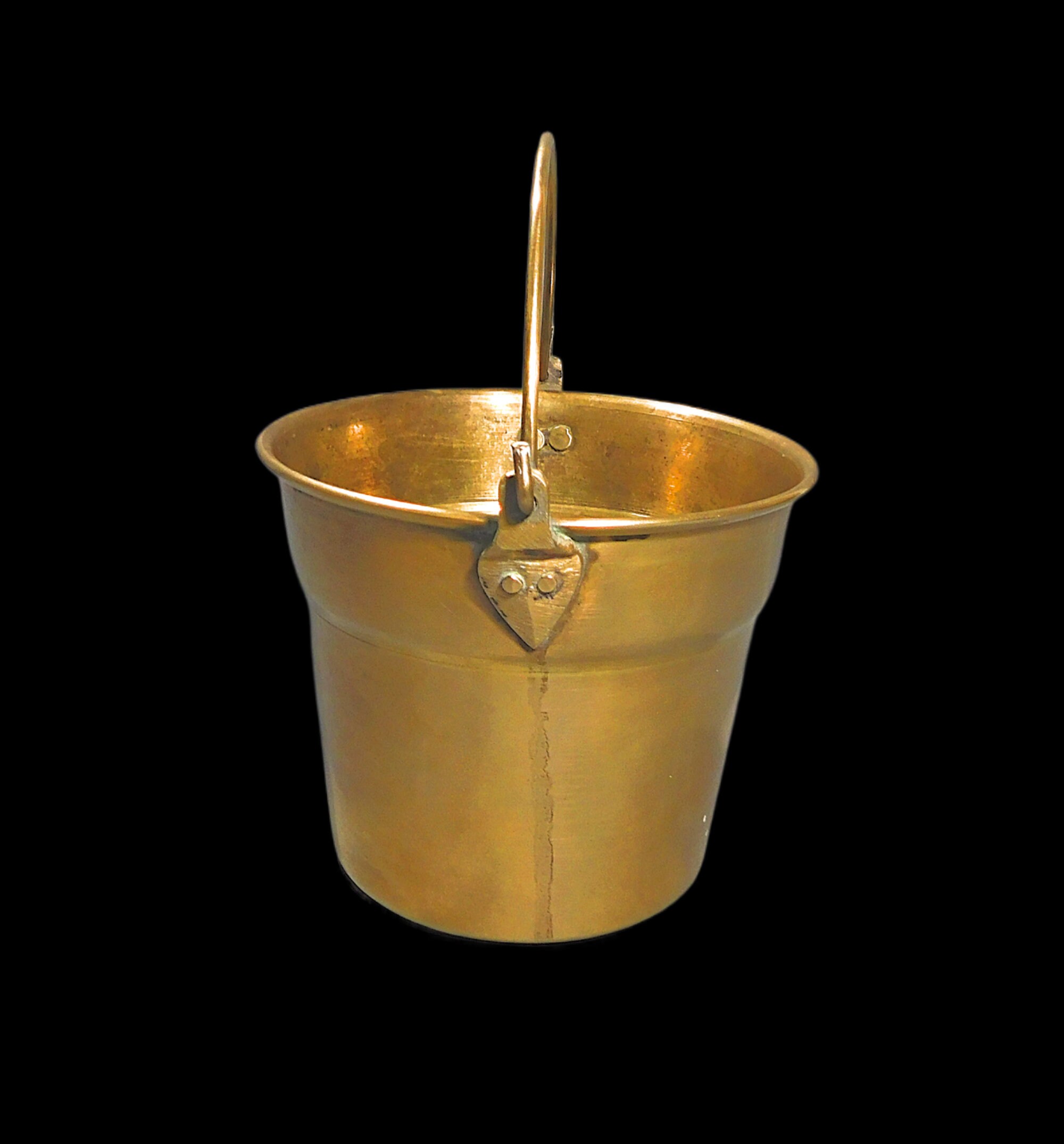 Vintage Small Brass Bucket With Brass Handle Made in India Etsy