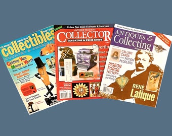 3 Vintage Back Issues Collectibles Collector Collecting Magazines from the 1990's - Antique Trader's Collector  - Country Americana