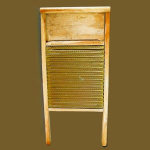 Vintage Primitive Washboard Wood & Metal - Laundry Room Farm House Cottage Decor