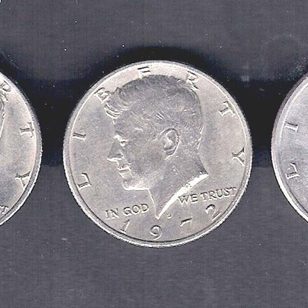 3 Kennedy Half Dollars