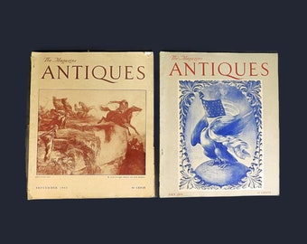 Two Vintage The Magazine ANTIQUES - September 1943 & July 1944 - Indian Peace Medals, Rifles on Western Frontier, Victorian Cabinetmakers