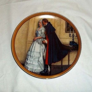 Knowles Norman Rockwell Collectors' Plate The Unexpected Proposal / Rockwell's Colonials / Limited and Numbered image 1