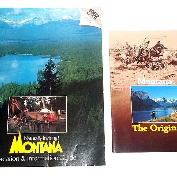 Two Vintage Montana Travel Brochures from 1981-1982