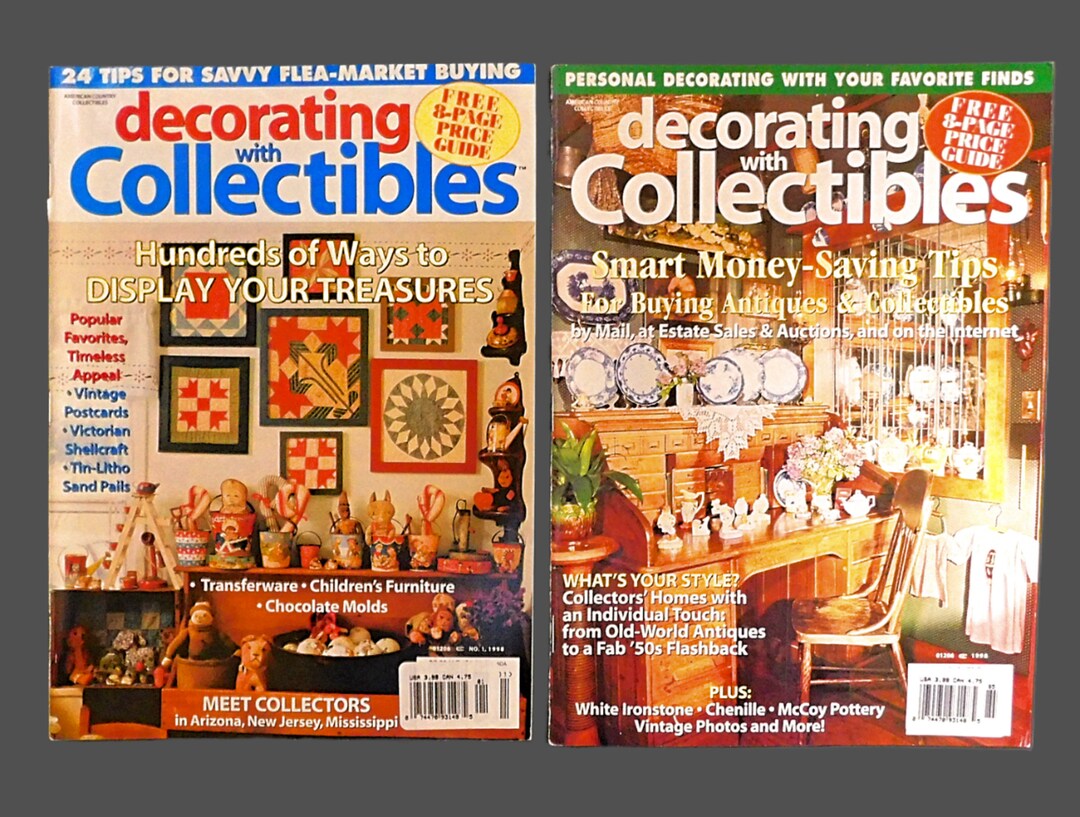 2 Vintage 1998 Issues Decorating With Collectibles Magazines - American ...