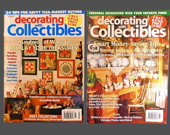 2 Vintage 1998 Issues Decorating with Collectibles Magazines - American Country Collectibles