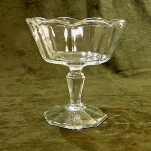 Antique EAPG Early American Pressed Glass 8 Paneled Compote - 5 Inches Tall - Unknown Maker