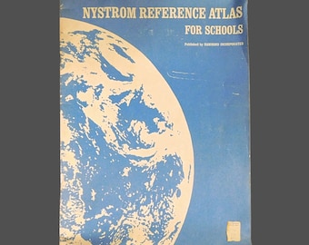 Vintage 1968 Nystrom Reference Atlas for Schools Pub. by Hammond Inc. 12 x 9 Inches - Softcover